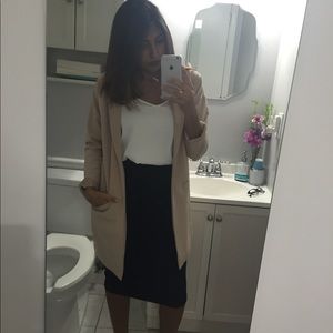 Long Beige Forever 21 Blazer